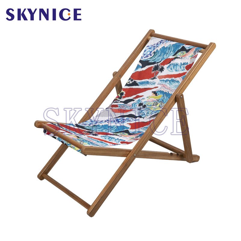 Custom Dimensions Wood Beach Canvas Chair