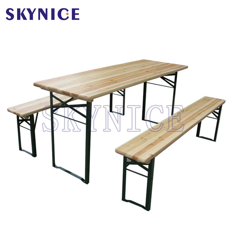 Wooden Folding Beer Table Set