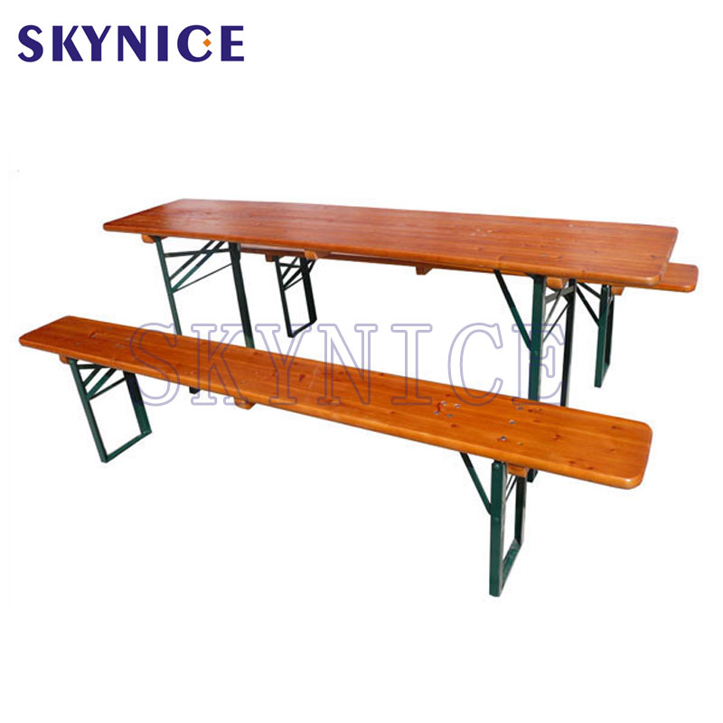 Hot Sale Outdoor Wood Picnic Table Set Beer Garden Table And Bench Chairs Set