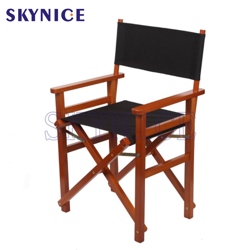 Wooden Outdoor Garden Furniture Makeup Director Chairs With Arm