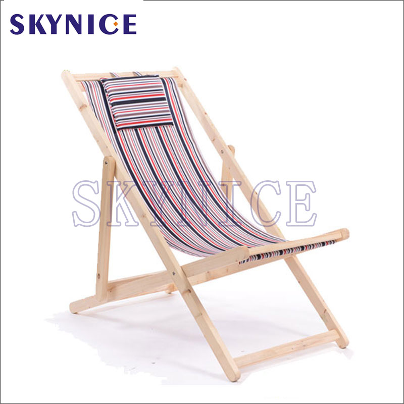 Outdoor Seaside Wooden Beach Chair For Sale