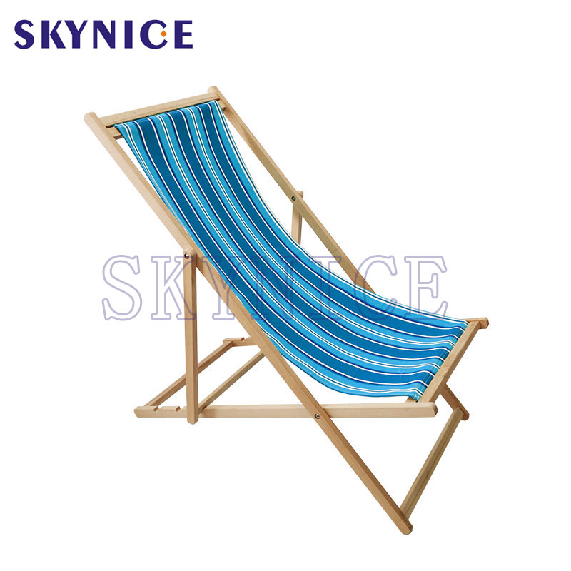 Solid Wood Sling Beach Chair For Sale