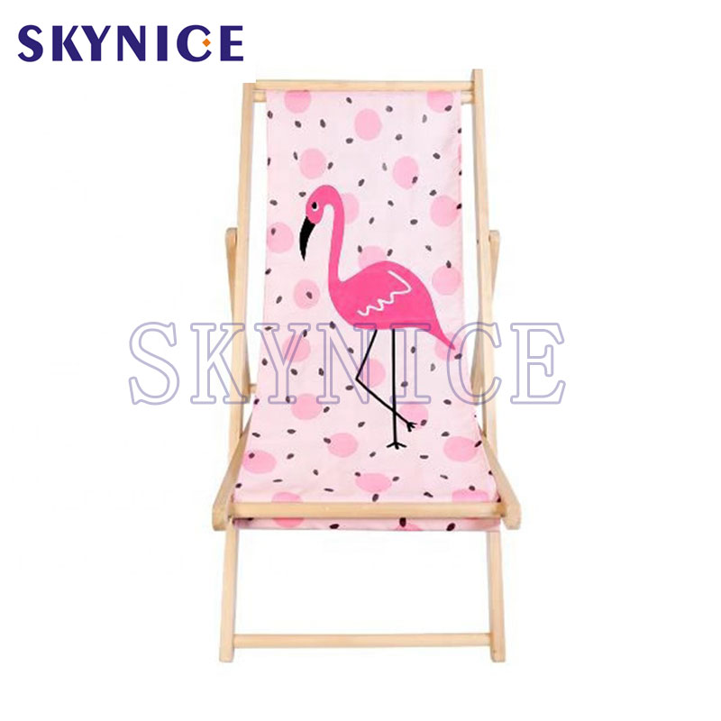 Wood Sling Beach Chair For Garden