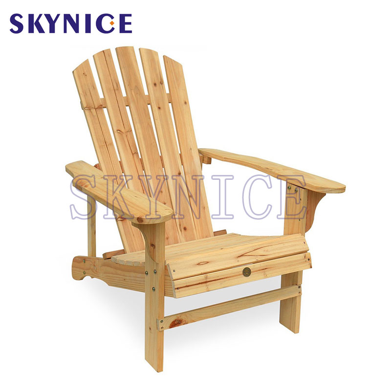 Natural Color Outdoor Beach Wood Adirondack Chair